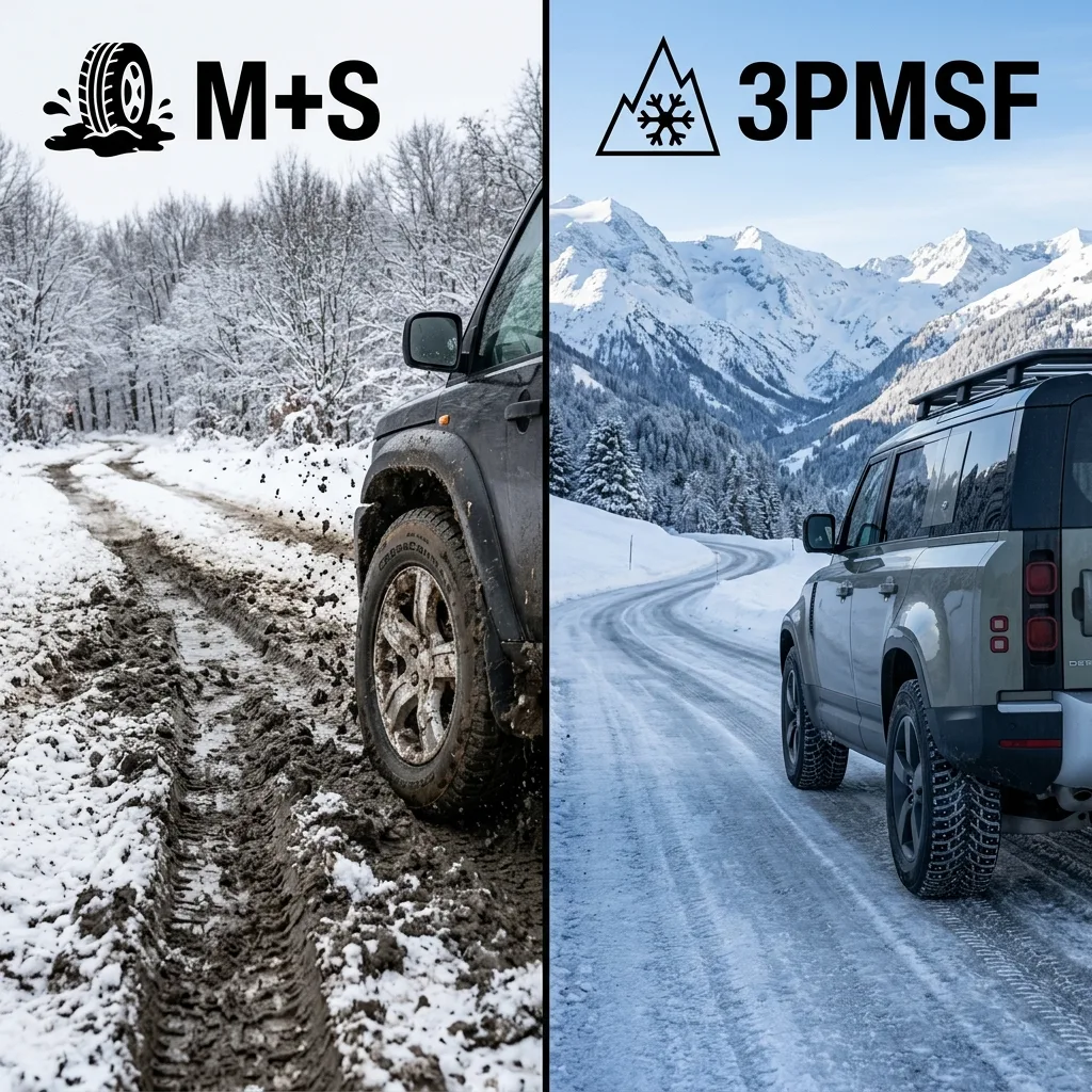 Srovnání pneumatik M+S a 3PMSF v reálných zimních podmínkách